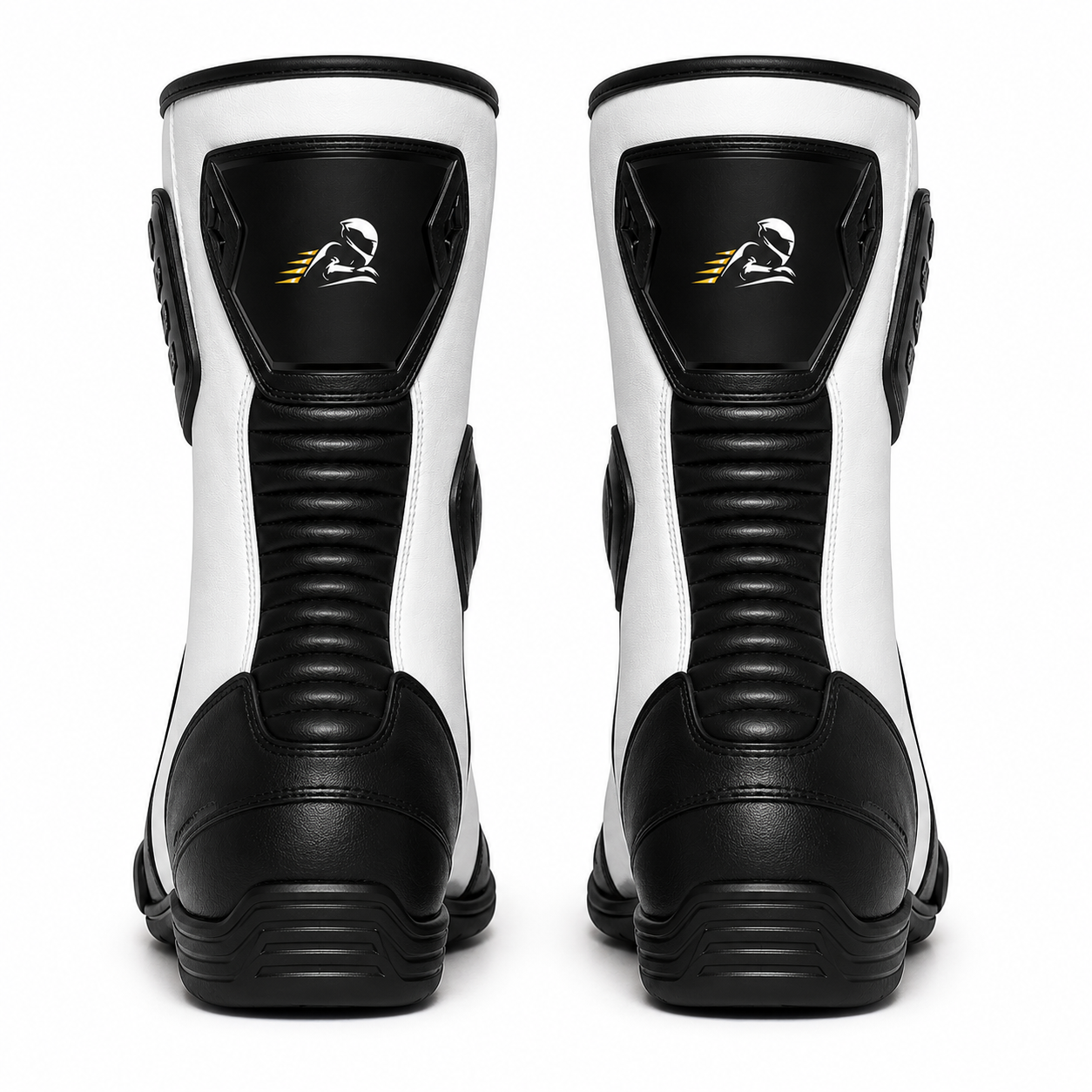 Velox Apex White Leather Motorcycle Racing Boots - Image 3