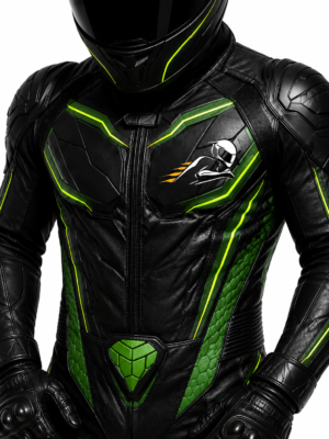 Velox Viper Green One-Piece Leather Racing Suit