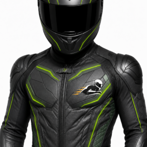 Velox Viper Lime Green One Piece Leather Racing Suit