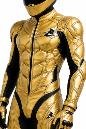 Velox Phantom Gold One Piece Leather Racing Suit