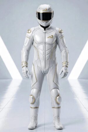 Velox Apex White One Piece Leather Racing Suit