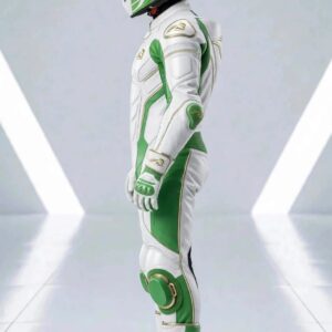 Velox Apex Green & White One Piece Leather Racing Suit