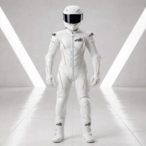 Velox Apex Women’s White One Piece Leather Racing Suit