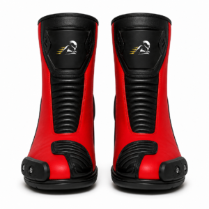 Velox Apex Red Leather Motorcycle Racing Boots
