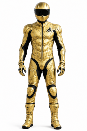 Velox Phantom Gold One Piece Leather Racing Suit