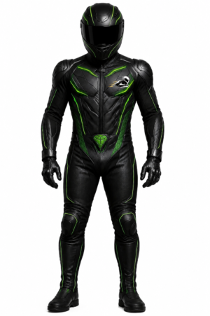 Velox Viper Green One-Piece Leather Racing Suit